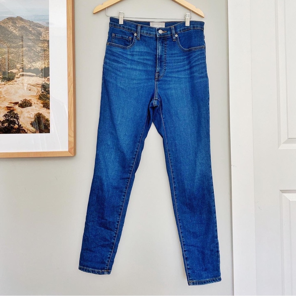 Everlane Dark Wash High Waisted Skinny Jeans